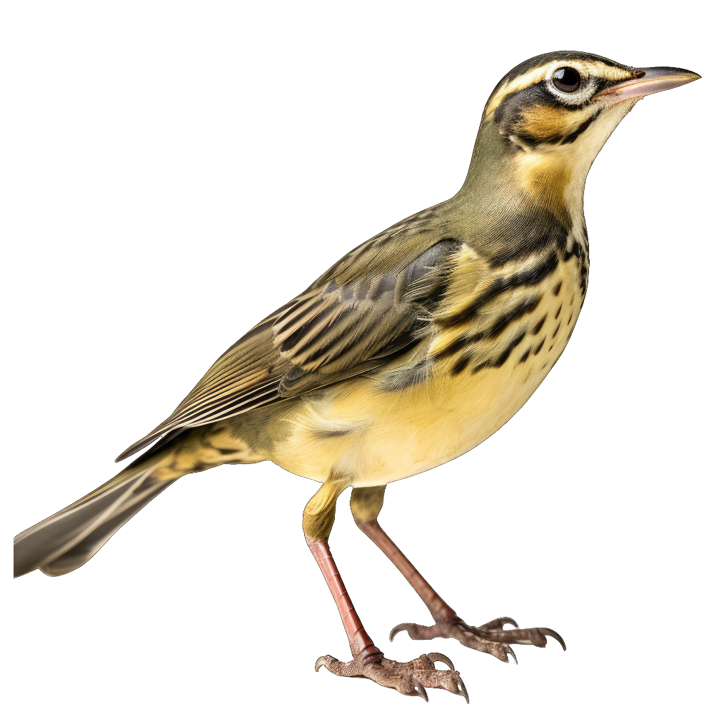 Olive-backed pipit bird 1- paitakuva