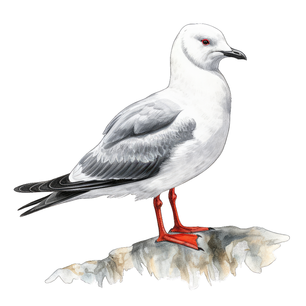 Red-legged kittiwake bird 1- paitakuva