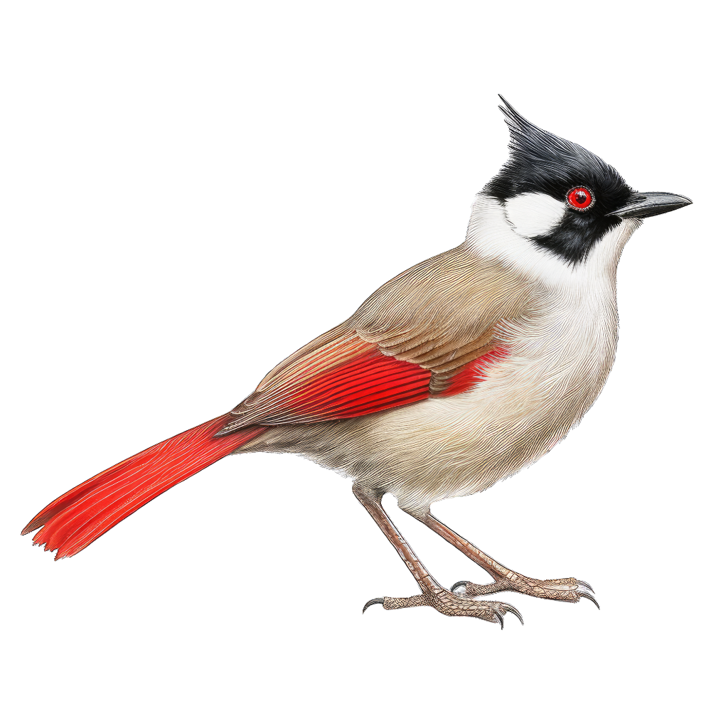 Red-whiskered bulbul bird 1- paitakuva