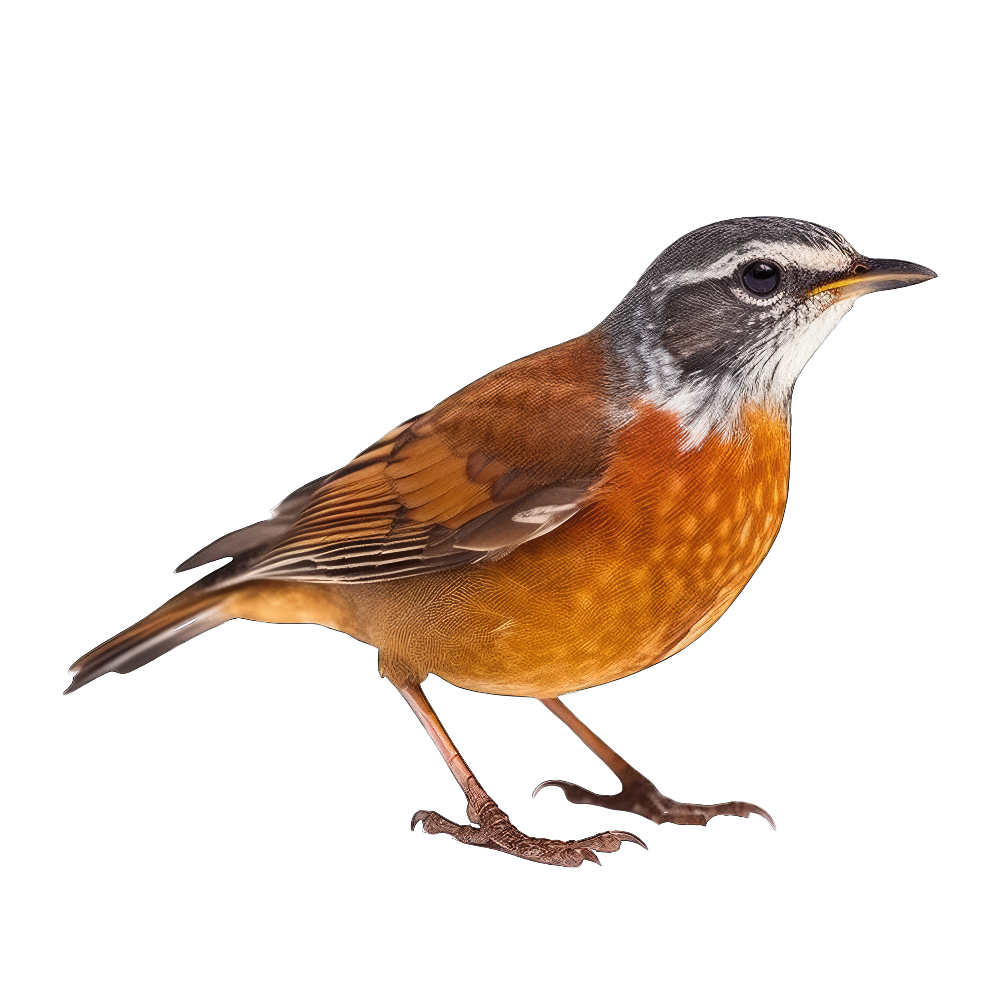 Rufous-backed robin bird 1- paitakuva