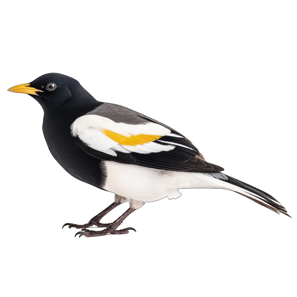 Yellow-billed magpie bird 1- paitakuva