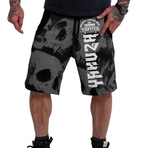 Yakuza - Shortsit - Muerte Skull V02- musta